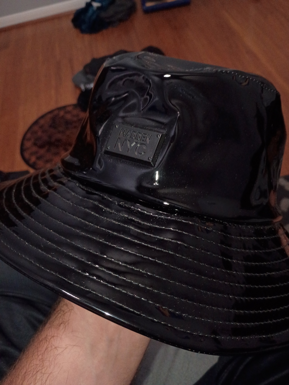 Madden NYC Women's Black Glossy Bucket Hat